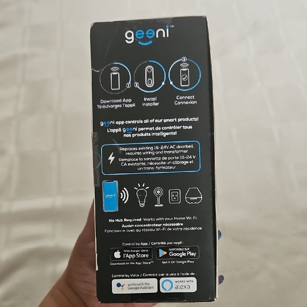 HOST PICK Geeni Doorpeek Smart Wi-Fi Doorbell - Black - Picture 7 of 16